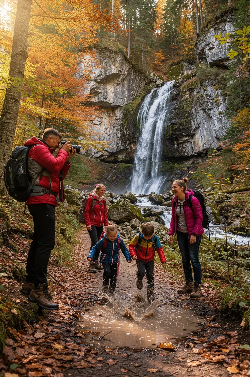 Starobylý hrad na kopci obklopený zelenou krajinou a modrou oblohou.